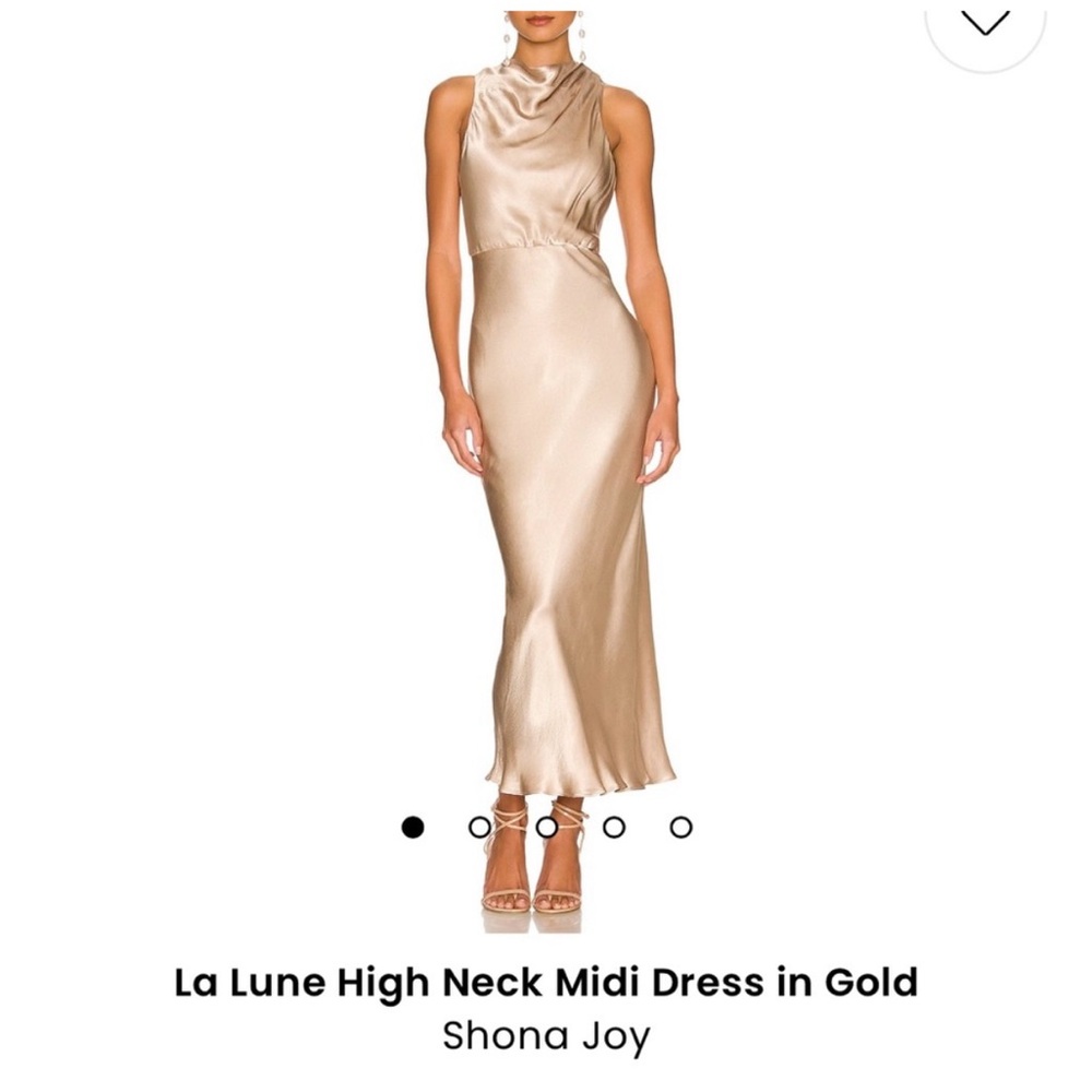 Shona Joy La Lune High Neck Midi Dress